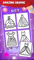 Poster Dresses Coloring Book Glitter