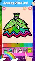 Dresses Coloring Book Glitter اسکرین شاٹ 1