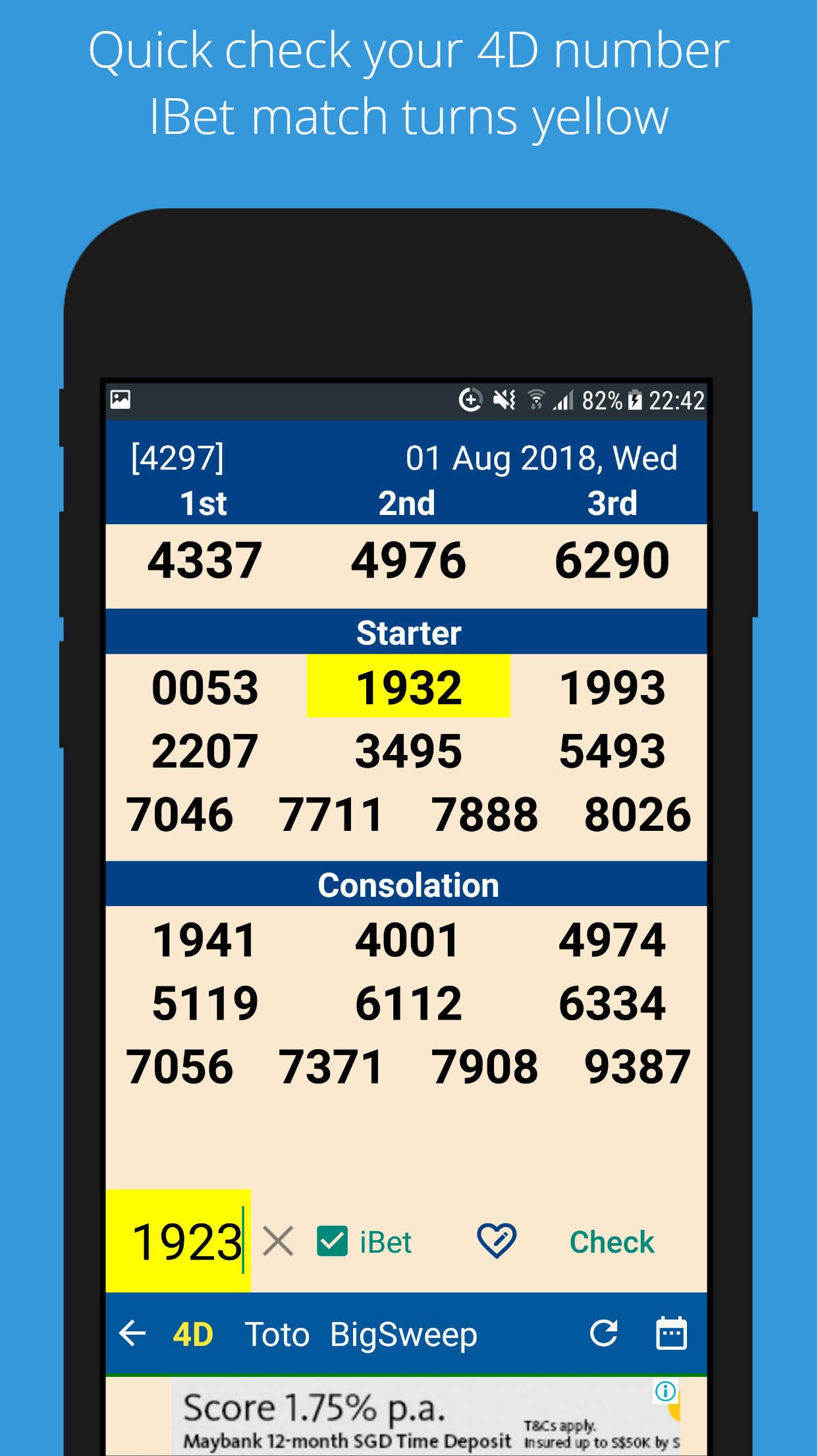 4d Results Singapore Prize Calculator