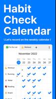 Habit Check Calendar Affiche