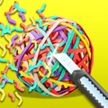 RubberBand Cutting - ASMR