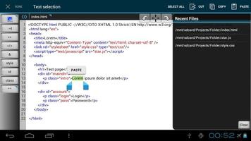 برنامه‌نما WebMaster's HTML Editor Lite عکس از صفحه