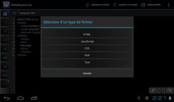 Éditeur HTML webmaster capture d'écran 1
