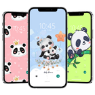 Cute Kawaii Panda Wallpaper icône