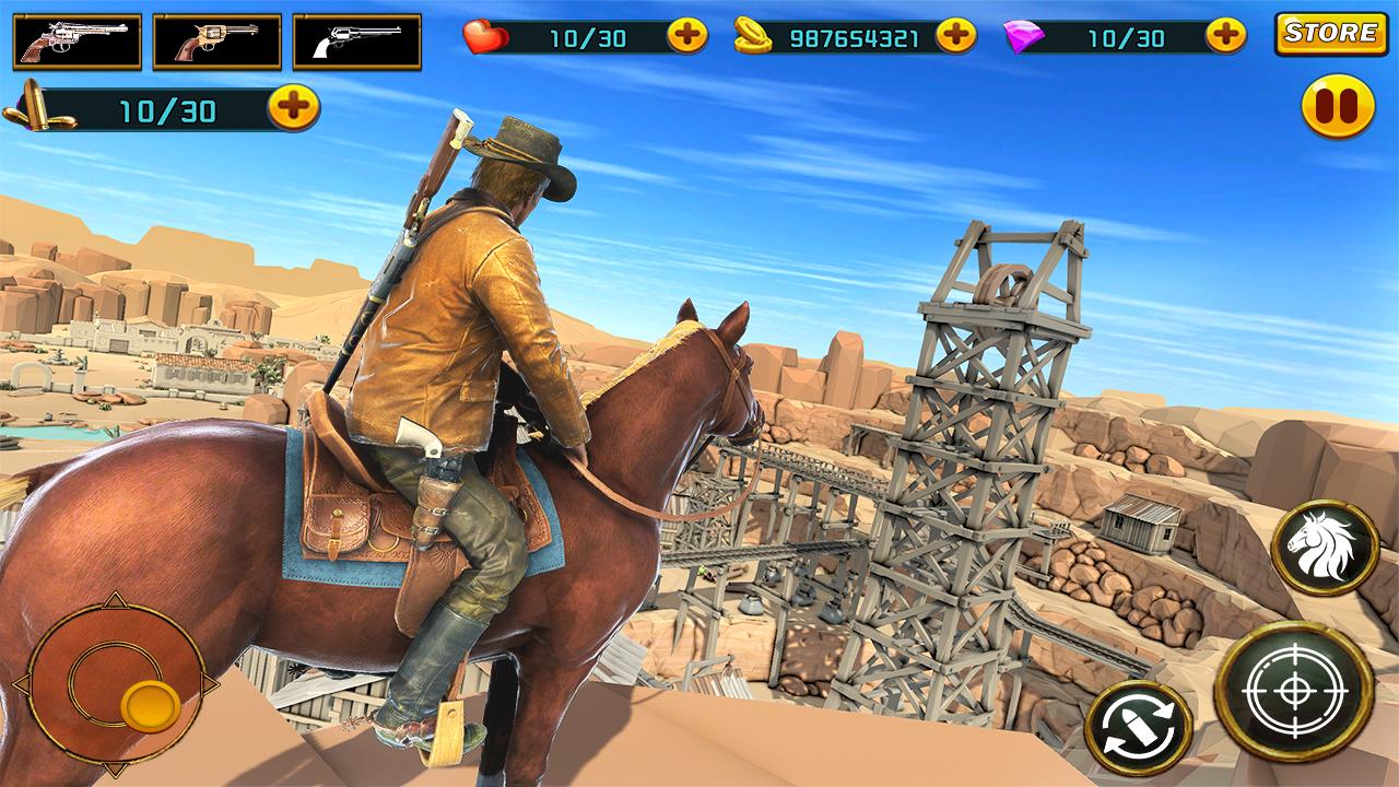 Western Cowboy Gunfighter - Cowboy Shooting Game Для Андроид.