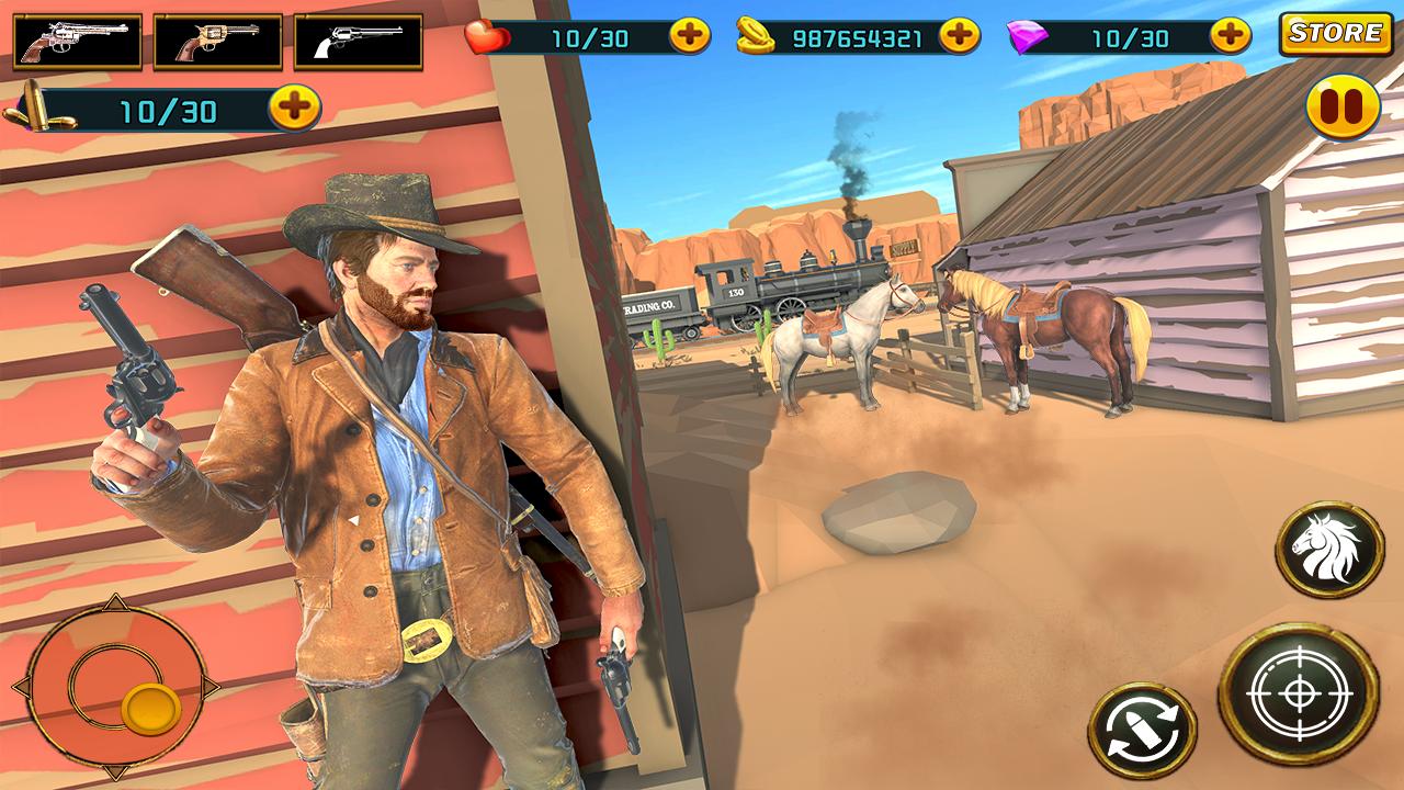 Western Cowboy Gunfighter - Cowboy Shooting Game Для Андроид.