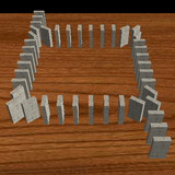 3D Hiệu ứng domino biểu tượng