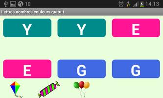 Lettres Nombres Couleurs en Fr imagem de tela 2