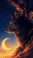 Wolf Wallpaper Affiche