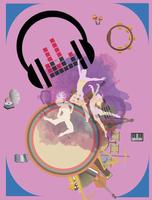 instruments tambourins Affiche