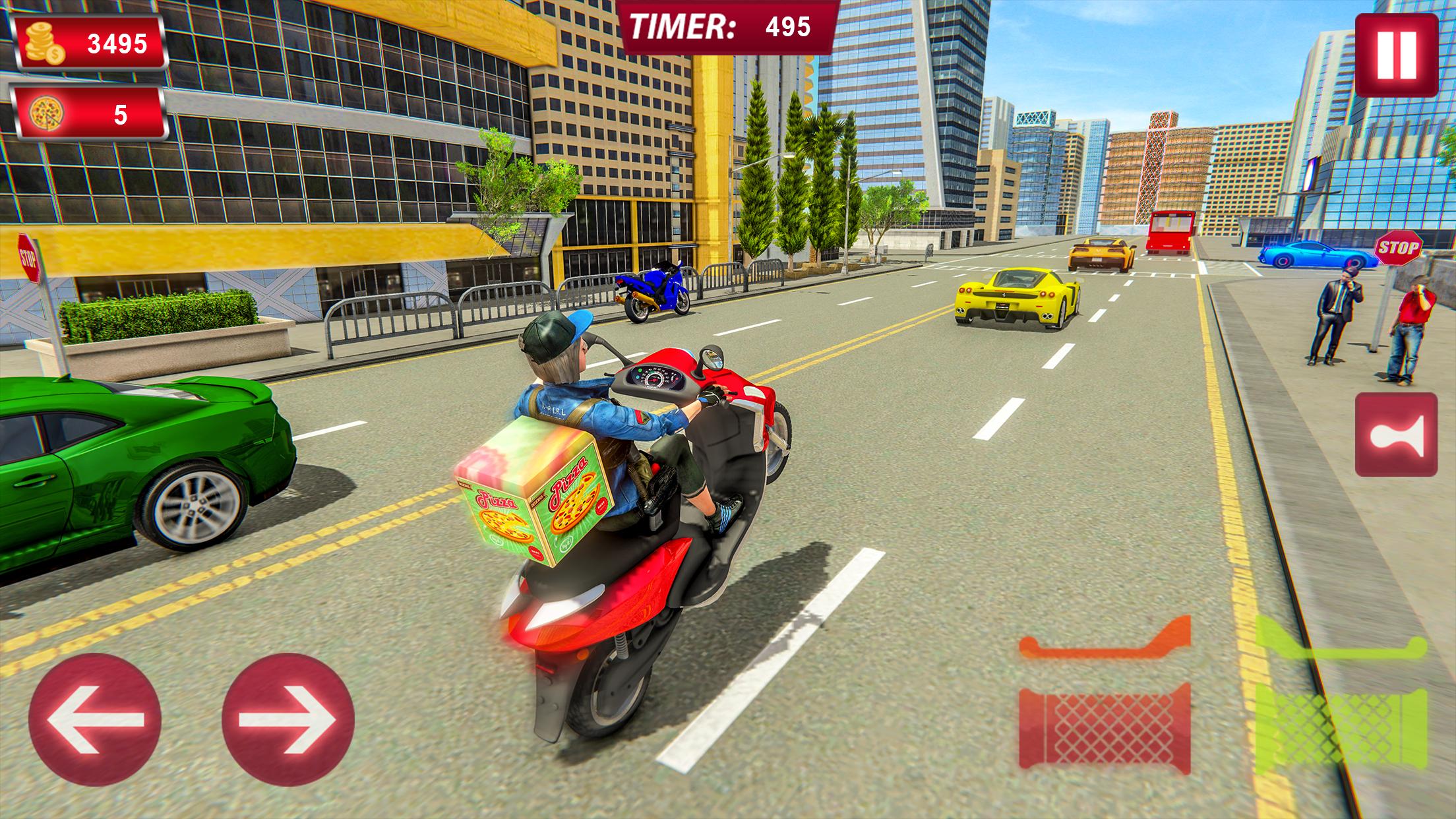 Android 用の スクーティバイクピザ配達ガールシミュレータ Apk をダウンロード