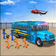 Stickman City Driving Prisoner Bus Transport game XAPK download
