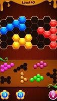 Juego de bloques hexagonales Poster