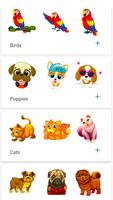 funny cats and dogs stickers โปสเตอร์