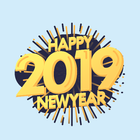 New Year Stickers 2019 For WhatsApp - WAStickerApp-icoon