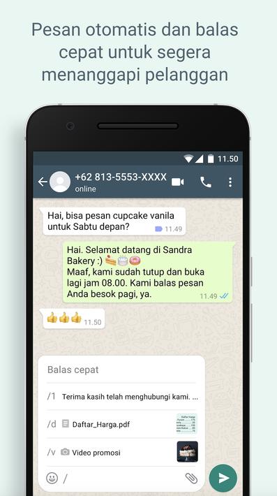 WhatsApp Business screenshot 1.
