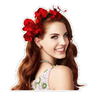 Stiker WA Singers Lana Del Rey WAStickerApps Zeichen