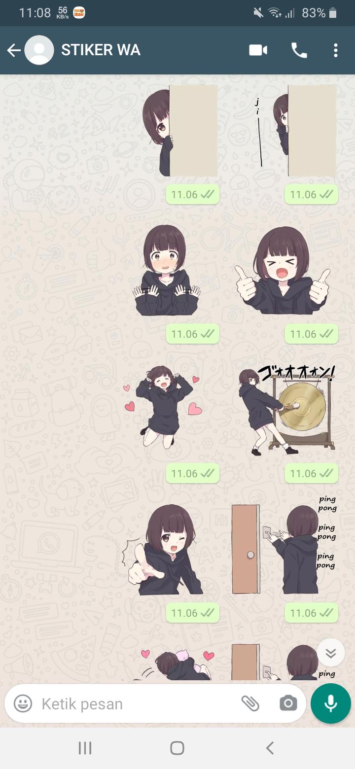 Stickers Menhera-chan. 3 ENG Telegram : Download on Android or Apple