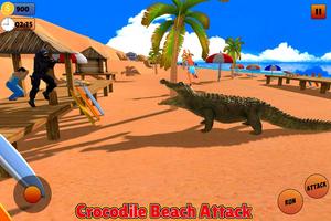 Angry Crocodile Beach Attack Simulator 截圖 1