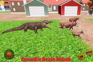 Angry Crocodile Beach Attack Simulator 截圖 2