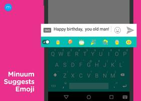 Minuum Keyboard + Smart Emoji syot layar 1