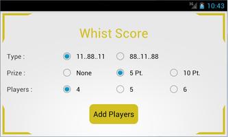 Whist Score poster