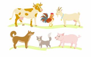 Wild, domestic animals - game الملصق