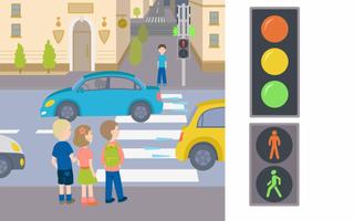 Learn traffic rules kids game Poster