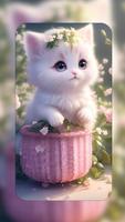 귀여운 고양이 배경 화면 4K 스크린샷 1
