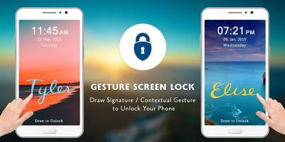 Gesture Lock Screen - Letter Signature Lock Screen Cartaz