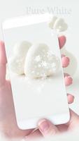 Pure white Love Heart Theme Live wallpaper screenshot 1