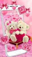 White teddy bear theme captura de pantalla 1