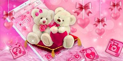 White teddy bear theme captura de pantalla 3