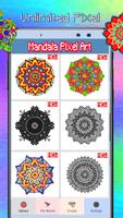 Mandala coloring - Color by number pixel art screenshot 1