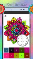 Mandala coloring - Color by number pixel art screenshot 2