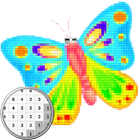 Butterfly Coloring- Color By Number:PixelArt ikona