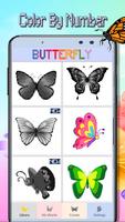 Butterfly Coloring- Color By Number:PixelArt plakat