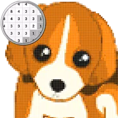 dog colored by number pixel APK download