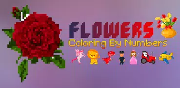 Flowers Coloring Book By Pixel