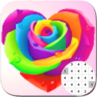 Flowers Coloring Book: Color By Number Pixel আইকন