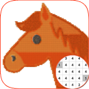 Horse Animal Coloring book by Number-Pixel Art APK