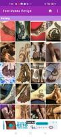 Foot Henna Design Affiche