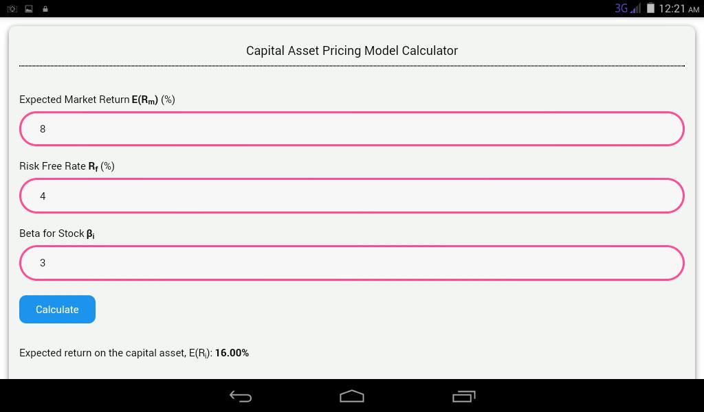 Capital Asset Pricing Model Calculator For Android Apk Download - capital asset pricing model calculator roblox asset downloader models pictures Capital Asset Pricing Model Calculator For Android Apk Download - roblox asset downloader models pictures