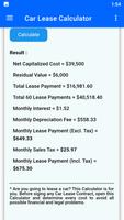 Car Lease Calculator capture d'écran 3