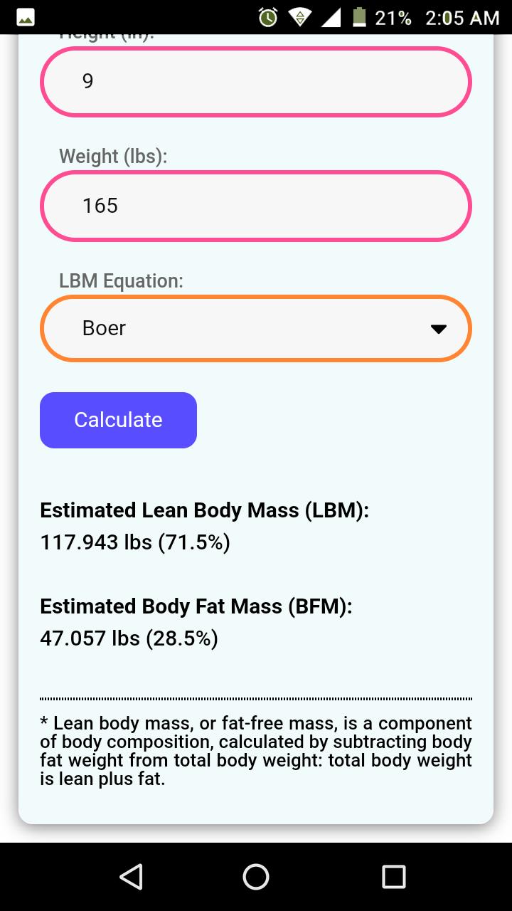 Lean Body Mass Calculator For Android Apk Download Lean Body Mass Calculator For Android Apk Download