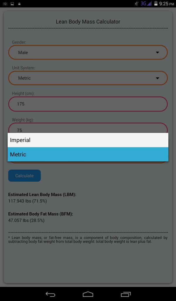 Lean Body Mass Calculator For Android Apk Download