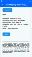 Profitability Index Calculator ảnh chụp màn hình 1