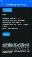 Profitability Index Calculator ảnh chụp màn hình 2