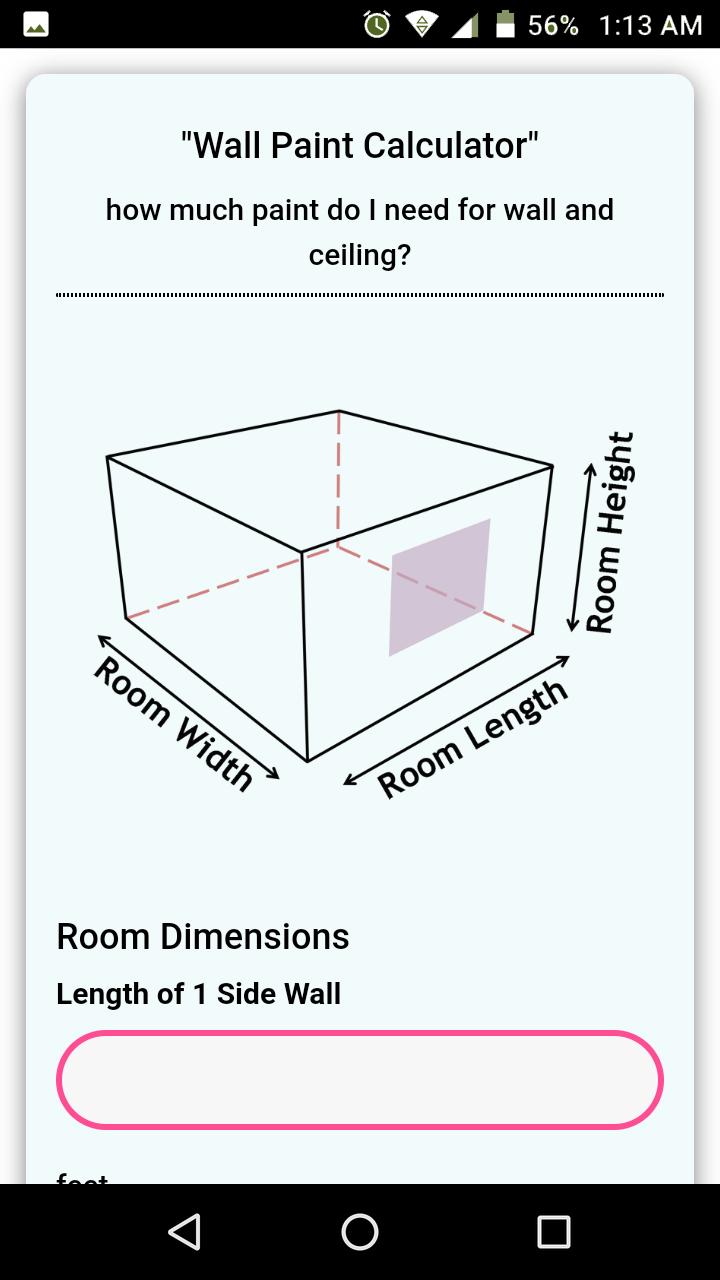 Wall Paint Calculator For Android Apk Download