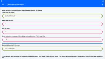 Web Ad Revenue Calculator Screenshot 3